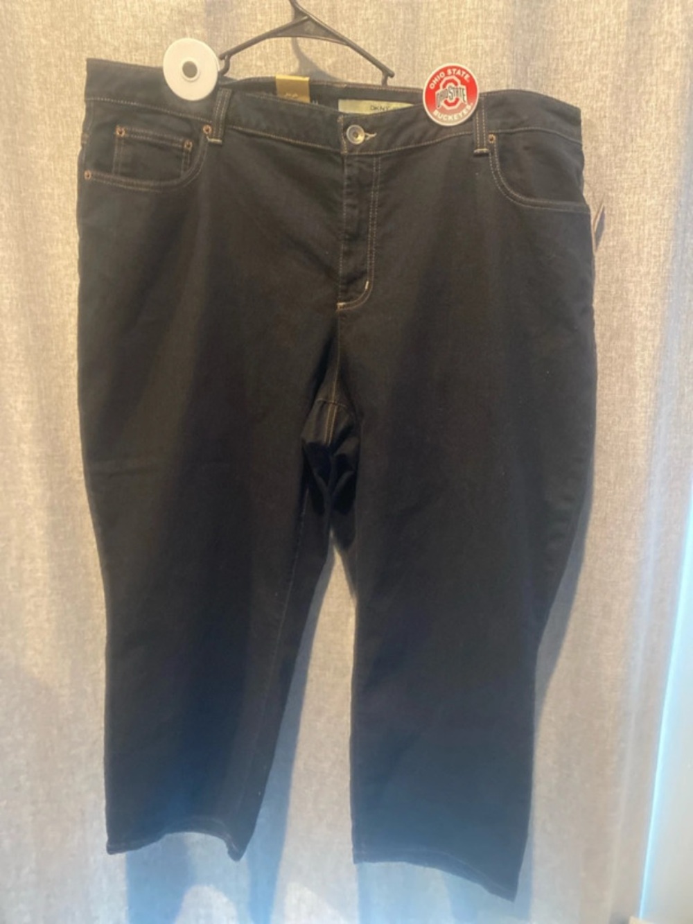 DKNY Black Relaxed Straight-Leg Women's Jeans